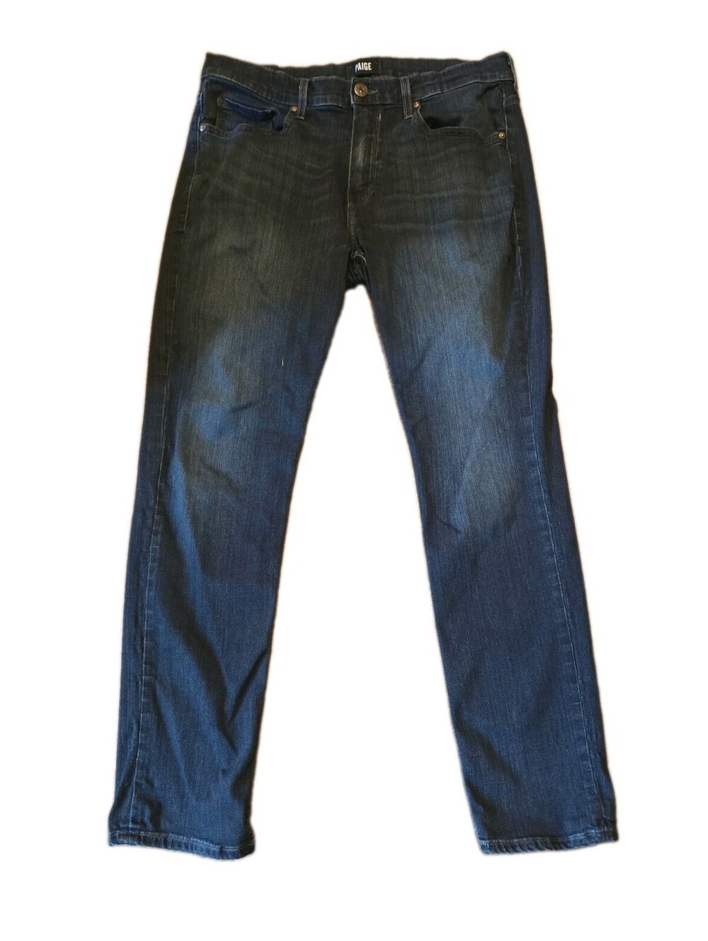 Paige Normandie Mens Dark Wash Straight Jeans Dnm521 Sz 34